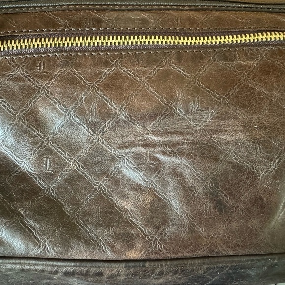 L.A.M.B. By Gwen Stefani Holloway Satchel Bag Style 2207 Brown w Gold Hardware - Picture 12 of 12